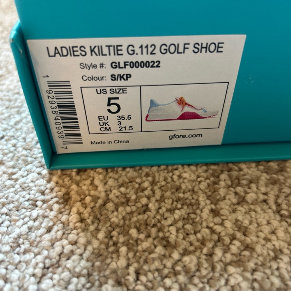G/Fore G.112 Kiltie Golf Shoes Women’s Sz 5 in Snow/Knockout Pink - Picture 10 of 15
